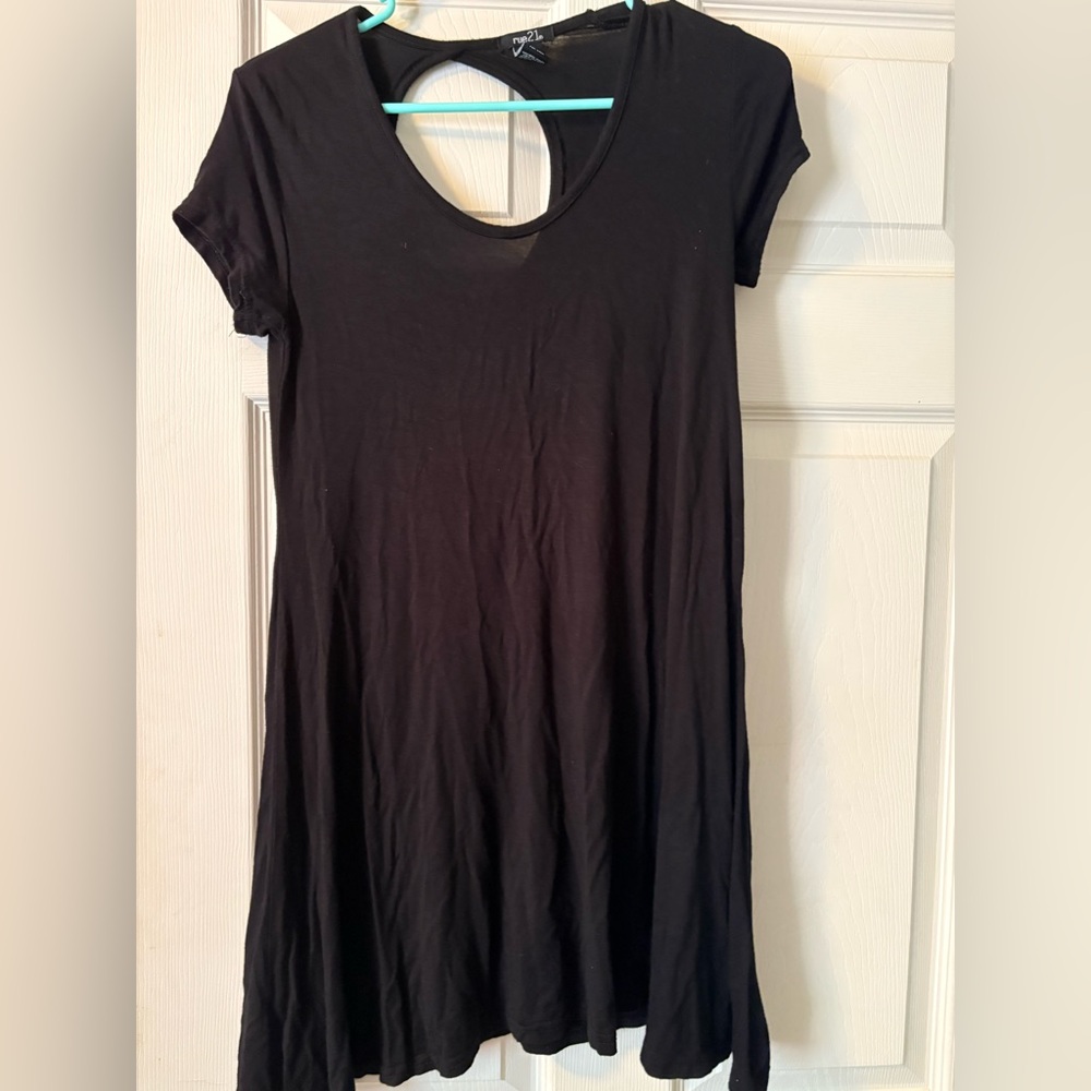 Rue21 Black Backless T-Shirt Dress